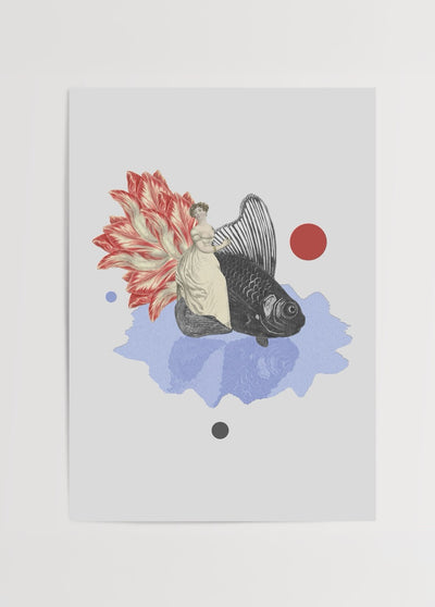 Sudan Kaçmış Karabalık Poster Baskı