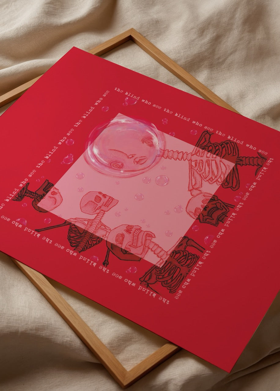 the blind who see – Zeynep Kul İllüstrasyon Poster Baskı