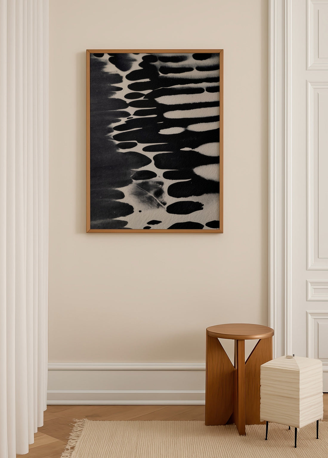 04 Black Drift, THE SHAPE OF PASSING koleksiyonu Poster poster baskı mockup 2