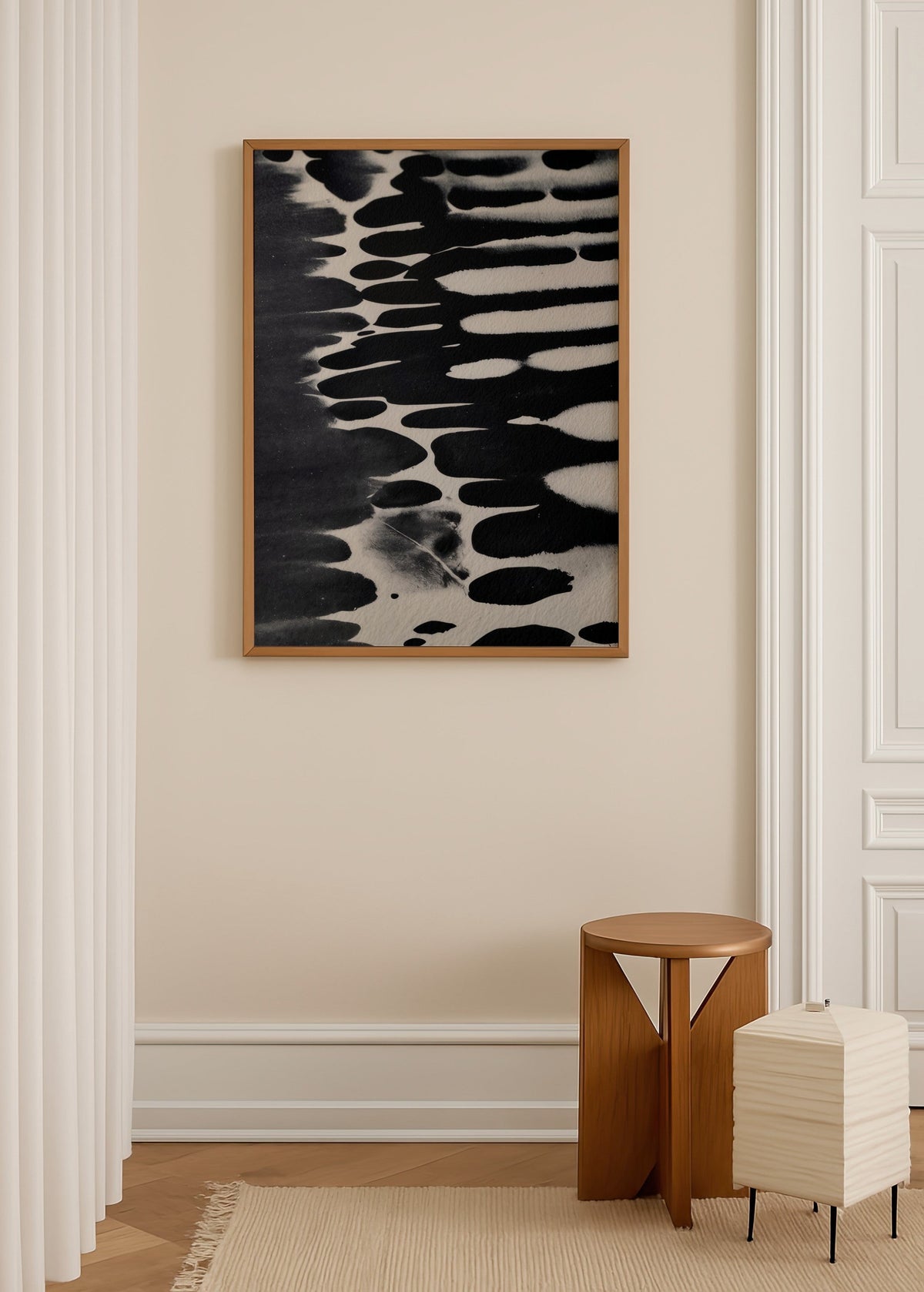 04 Black Drift, THE SHAPE OF PASSING koleksiyonu Poster poster baskı mockup 2