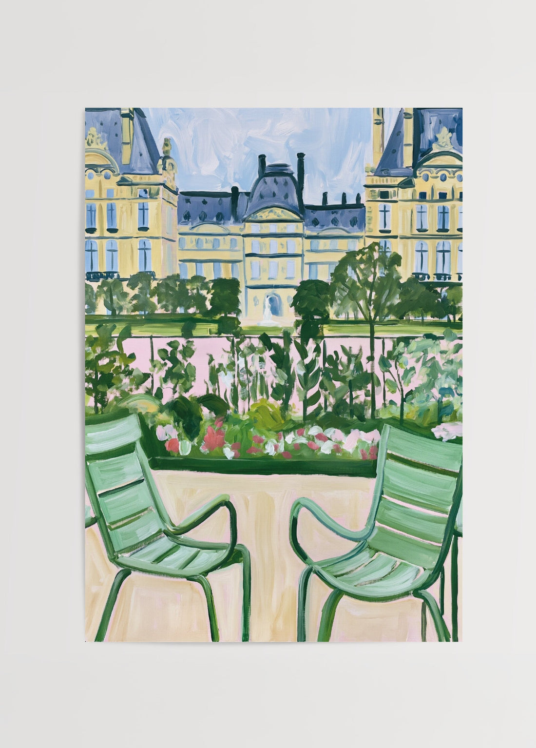 Ulaş Barış Koşar Louvre Bahçesi Poster poster baskı mockup 1