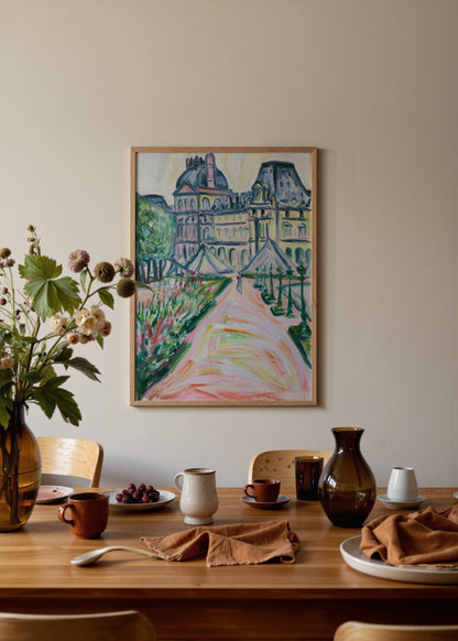 Ulaş Barış Koşar Louvre Bahçesi Poster poster baskı mockup 3