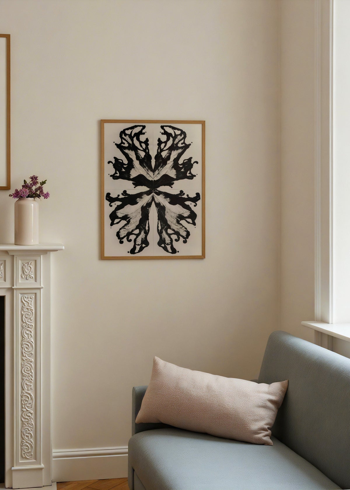 02 Mirror Bloom, THE SHAPE OF PASSING koleksiyonu Poster poster baskı mockup 3