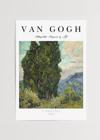 Vincent van Gogh’un 1889 tarihli “Cypresses” adlı doğa tablosunun poster baskısı
