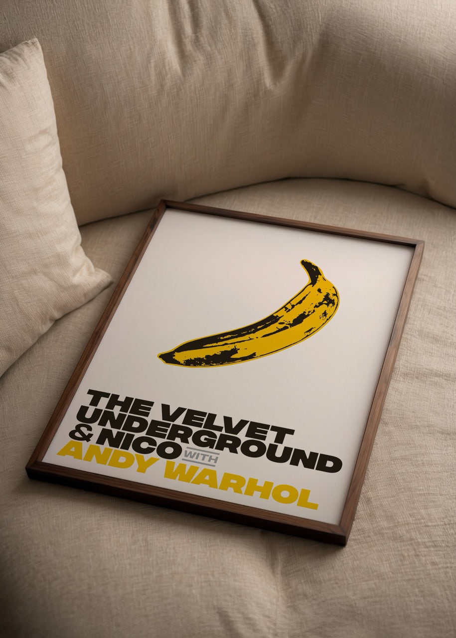 Andy Warhol’un The Velvet Underground albümü için tasarladığı sarı muz posteri