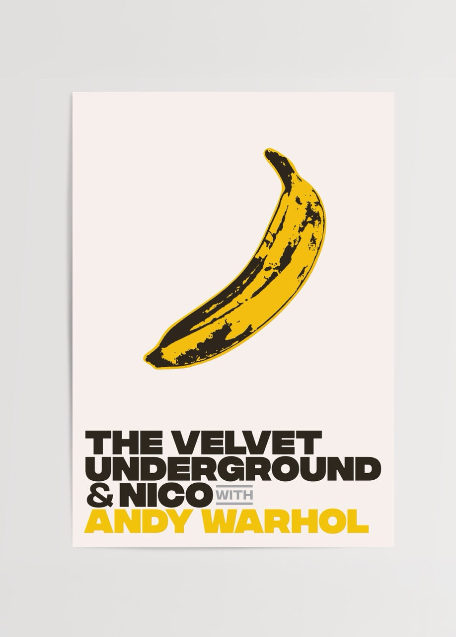 Andy Warhol’un The Velvet Underground albümü için tasarladığı sarı muz posteri