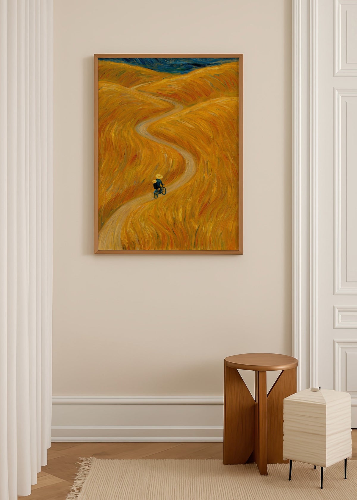 Vincent van Gogh Yolda İki Kişi Poster poster baskı mockup 3