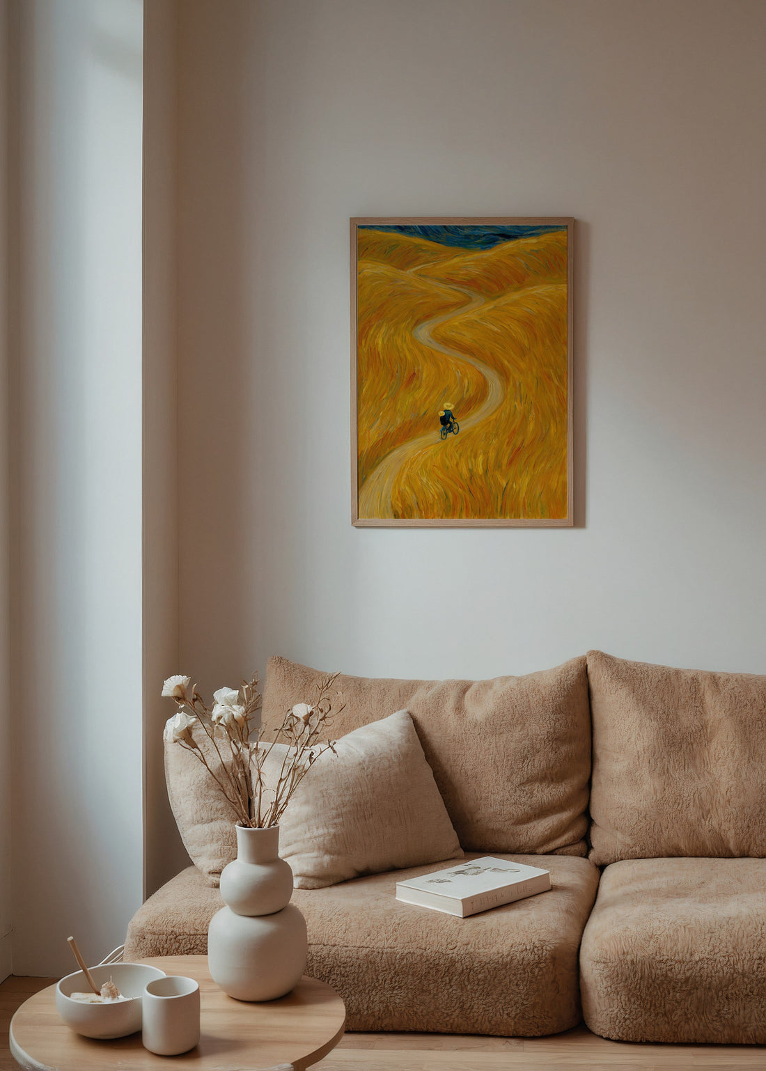 Vincent van Gogh Yolda İki Kişi Poster poster baskı mockup 2