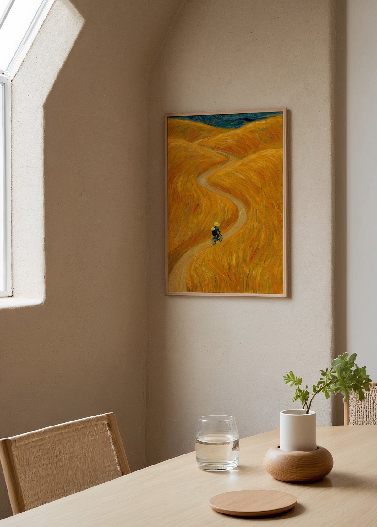 Vincent van Gogh Yolda İki Kişi Poster poster baskı mockup 4