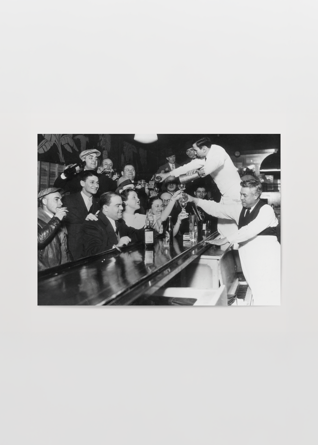 Vintage Bar Sahnesi Fotoğrafı Poster Baskı