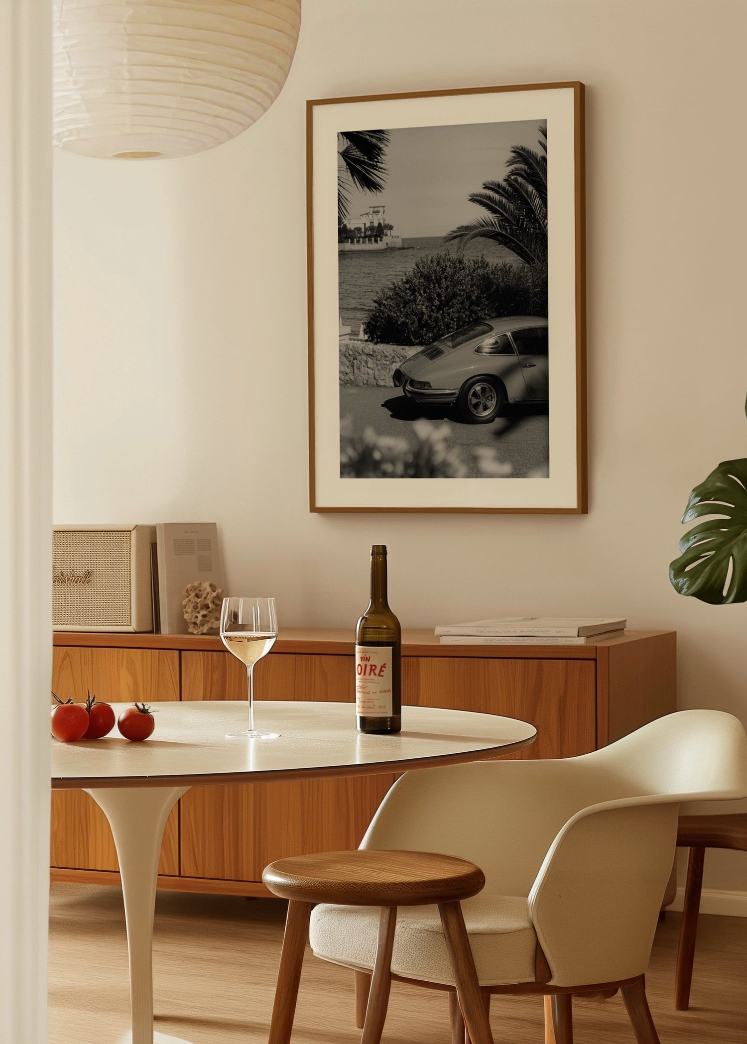 Vintage Porsche 911 poster baskı mockup 3