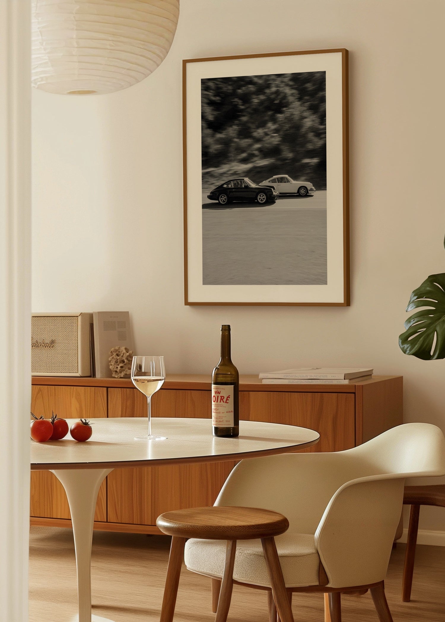 Vintage Porsche 911 poster baskı mockup 3