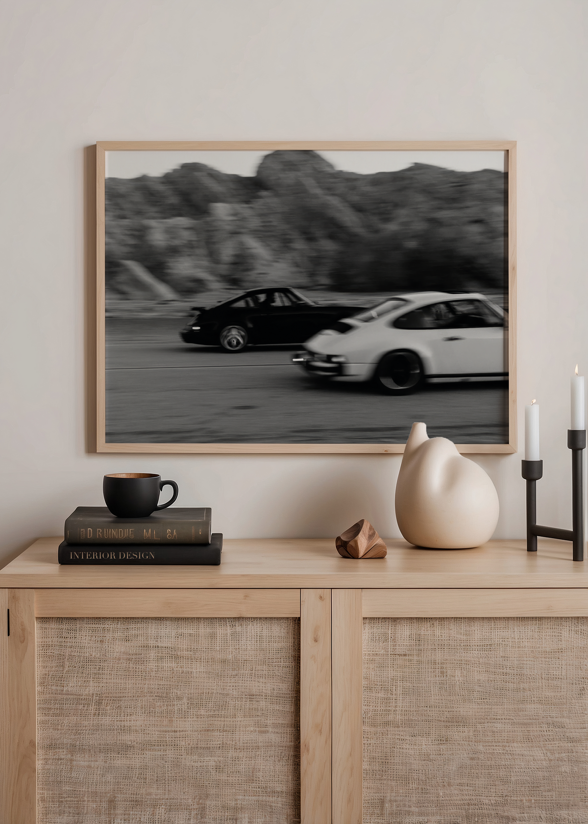 Vintage Racing Car Fotoğrafı Poster Baskı