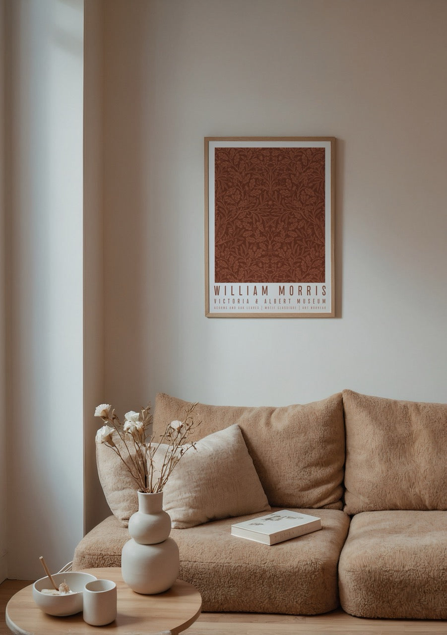 William Morris Acorns and Oak Leaves Poster | Meşe ve Palamut Desenli Sanat Baskısı