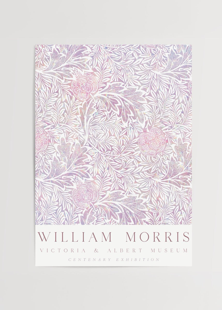 William Morris Centenary koleksiyonundan pastel tonlu çiçek desenli poster