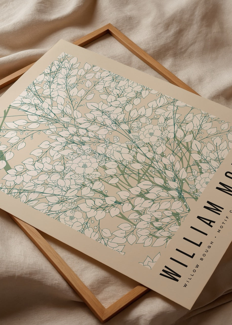 William Morris Willow Bough çiçek deseni Art Nouveau poster baskı