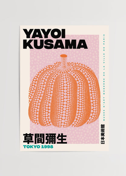 Yayoi Kusama balkabağı tasarımı modern sanat posteri baskısı