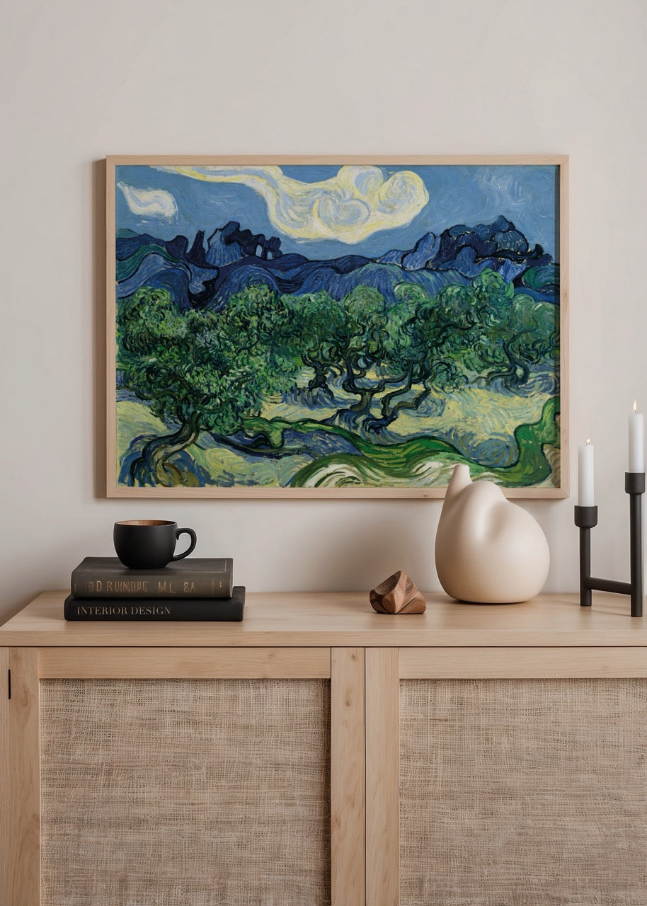 Van Gogh’un Zeytin Ağaçları tablosu baskı posteri
