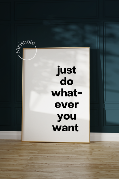 Tipografik Çerçevesiz Poster