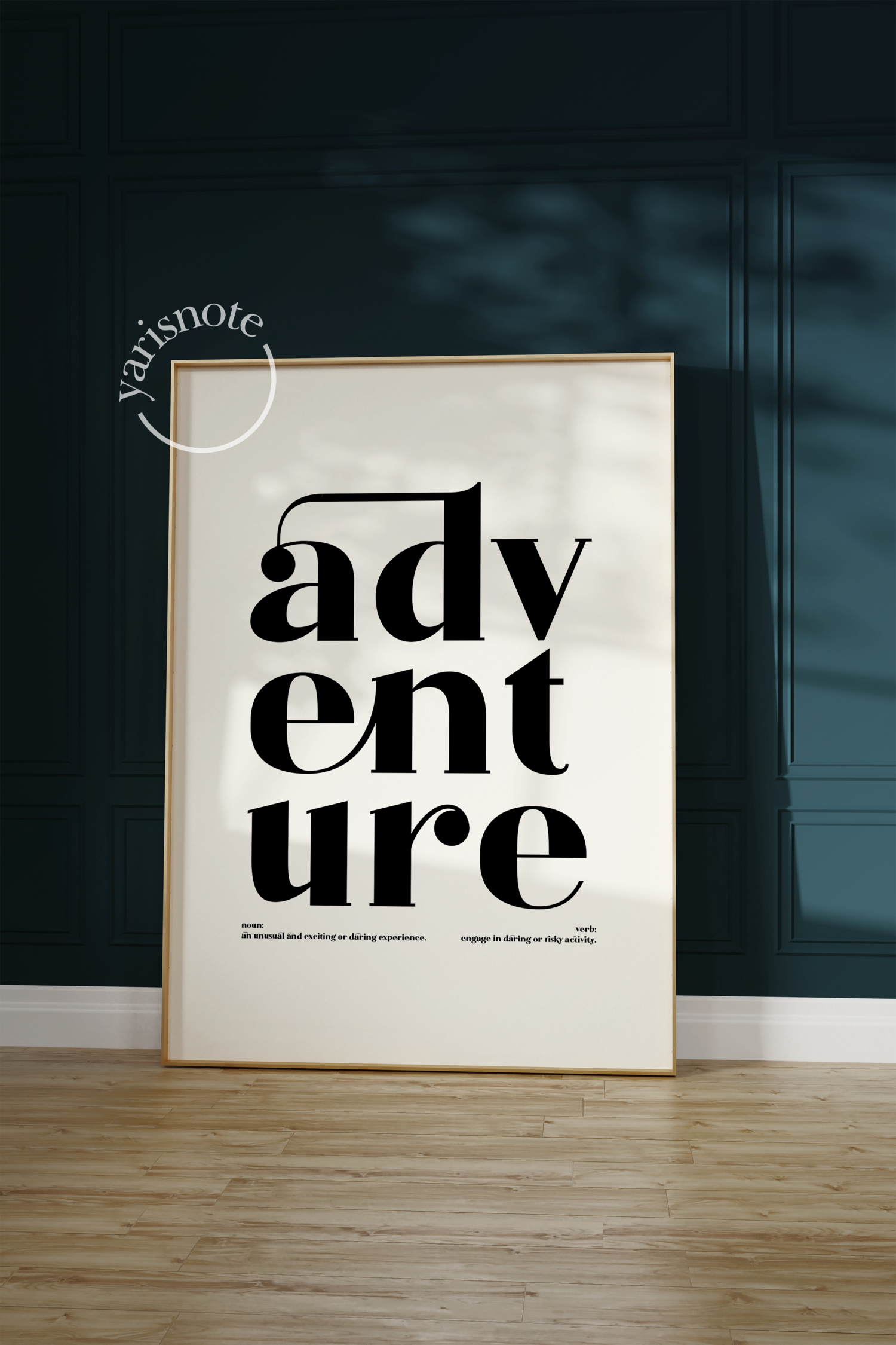 Tipografik Çerçevesiz Poster