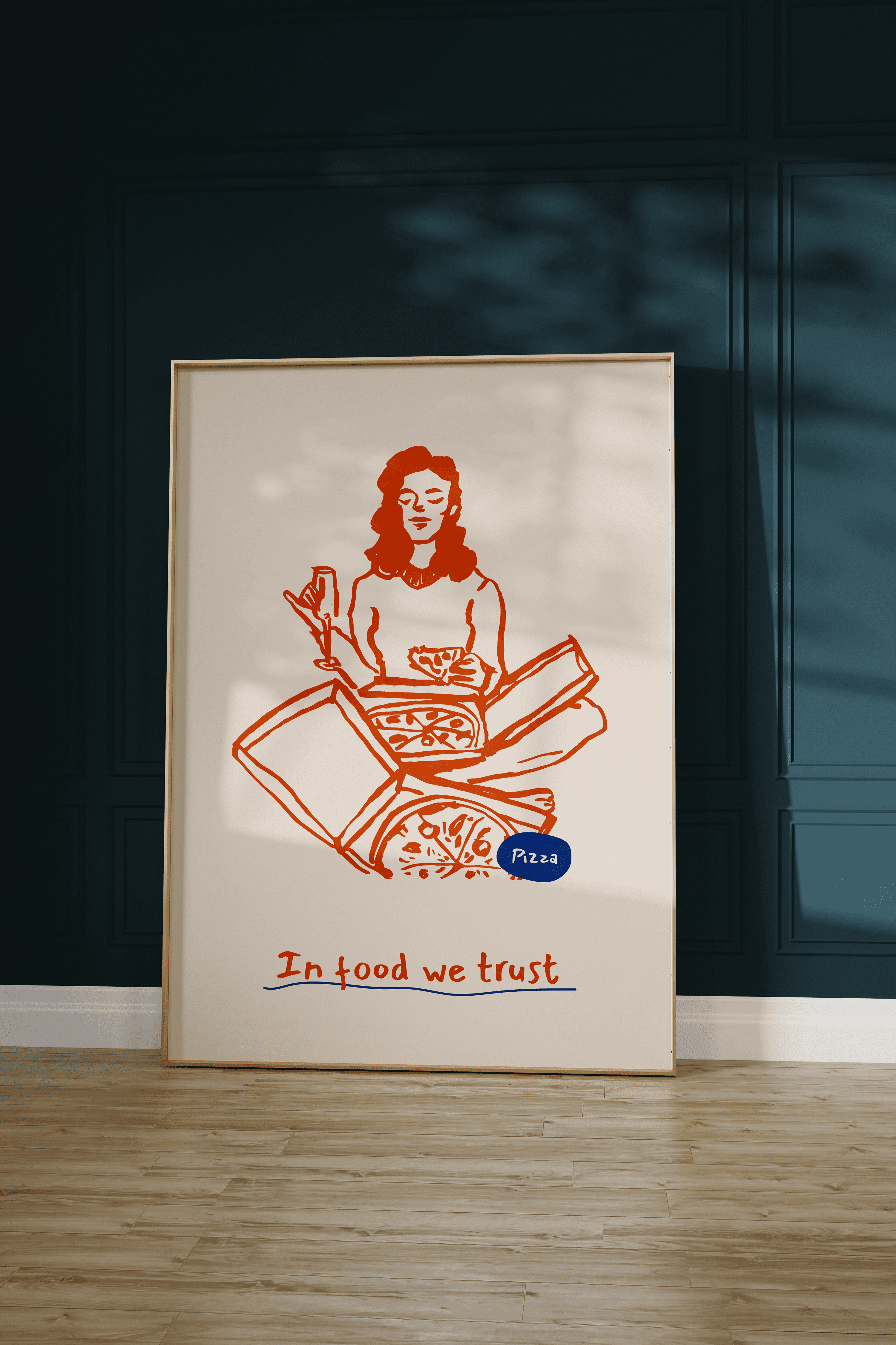 Pizza Çerçevesiz Poster