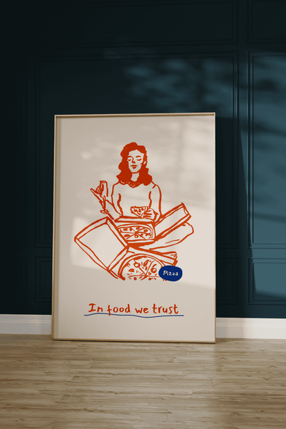 Pizza Çerçevesiz Poster