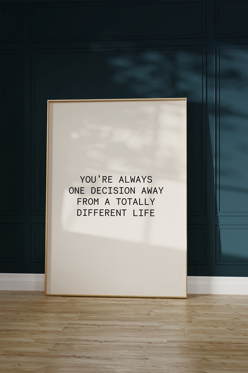 Yazı Sanatı Motivasyonel Çerçevesiz Poster