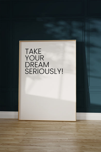 Yazı Sanatı Motivasyonel Çerçevesiz Poster