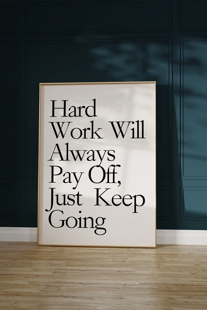 Yazı Sanatı Motivasyonel Çerçevesiz Poster