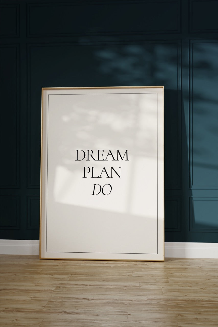 Yazı Sanatı Motivasyonel Çerçevesiz Poster