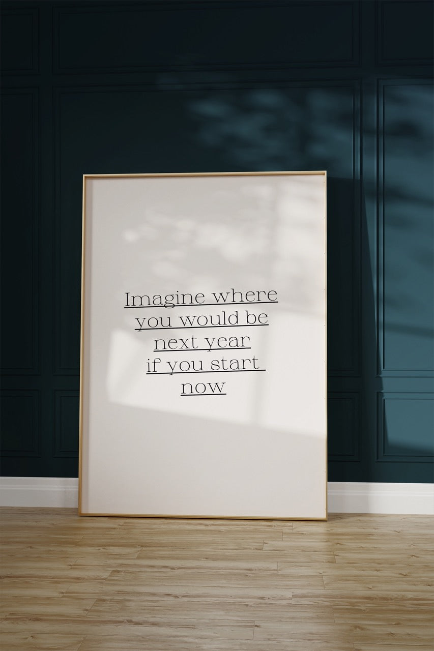 Yazı Sanatı Motivasyonel Çerçevesiz Poster