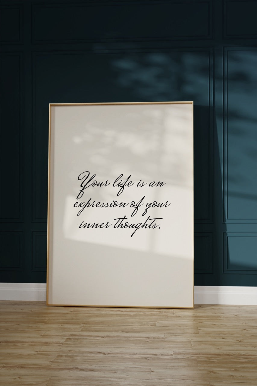 Yazı Sanatı Motivasyonel Çerçevesiz Poster