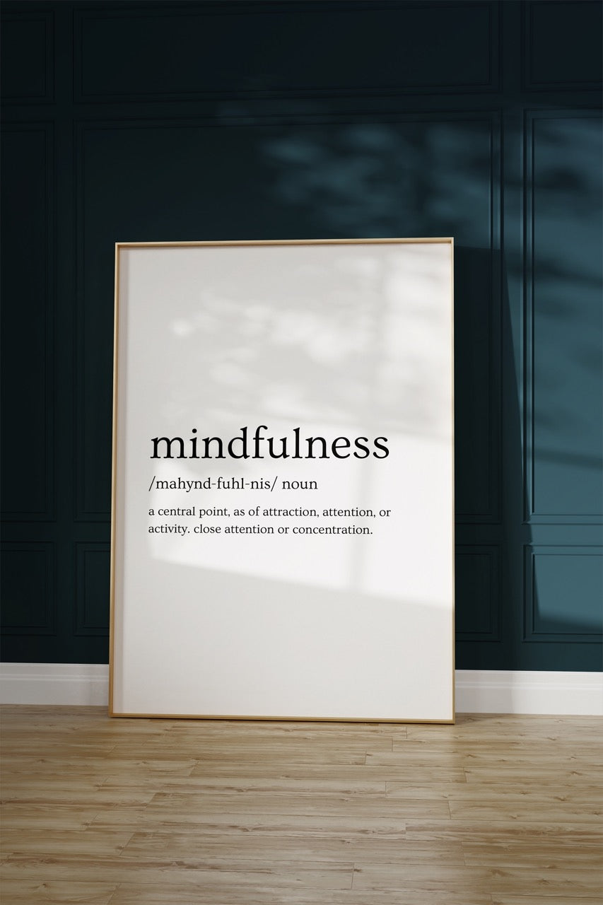 Mindfulness Kelime Çerçevesiz Poster