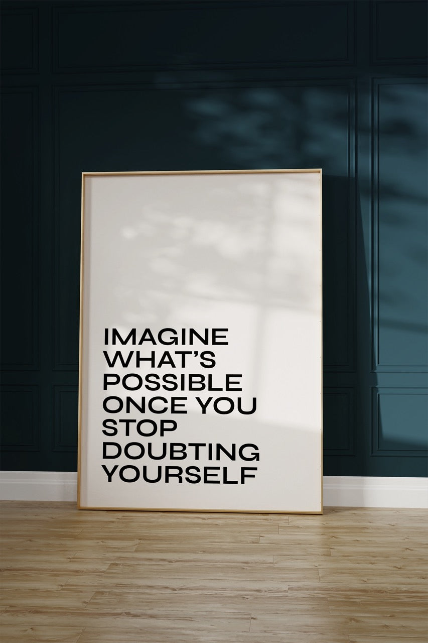 Yazı Sanatı Motivasyonel Çerçevesiz Poster