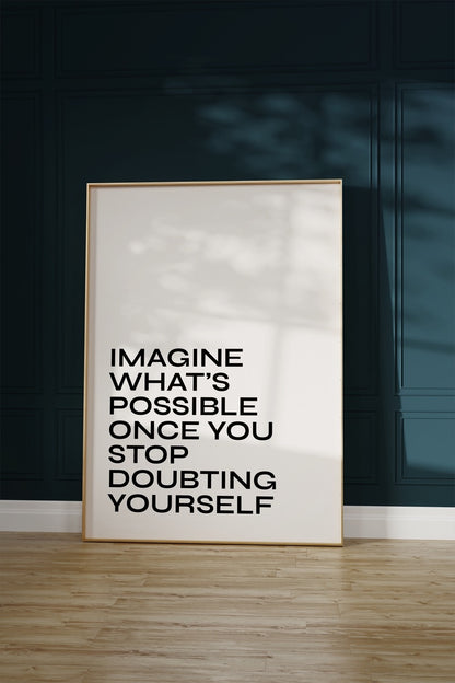 Yazı Sanatı Motivasyonel Çerçevesiz Poster