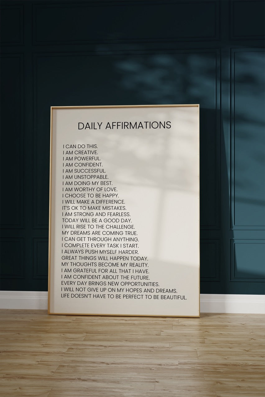 Yazı Sanatı Motivasyonel Çerçevesiz Poster