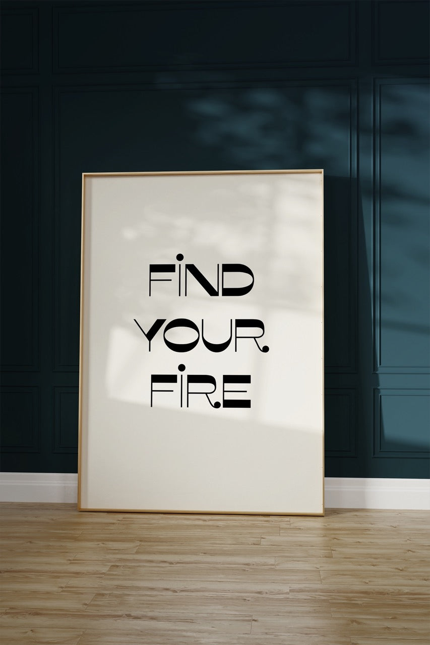 Yazı Sanatı Motivasyonel Çerçevesiz Poster