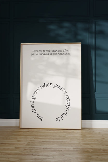 Yazı Sanatı Motivasyonel Çerçevesiz Poster
