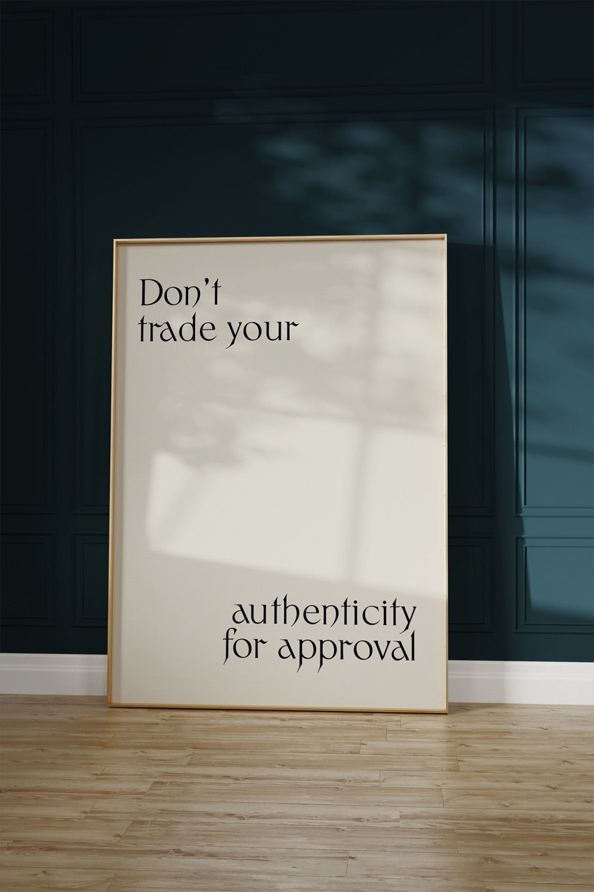 Yazı Sanatı Motivasyonel Çerçevesiz Poster