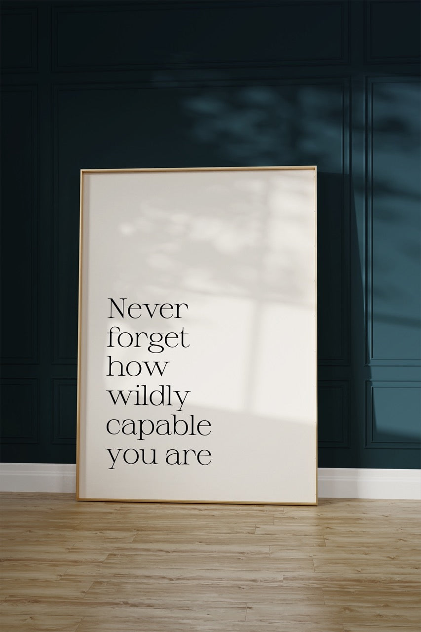 Yazı Sanatı Motivasyonel Çerçevesiz Poster