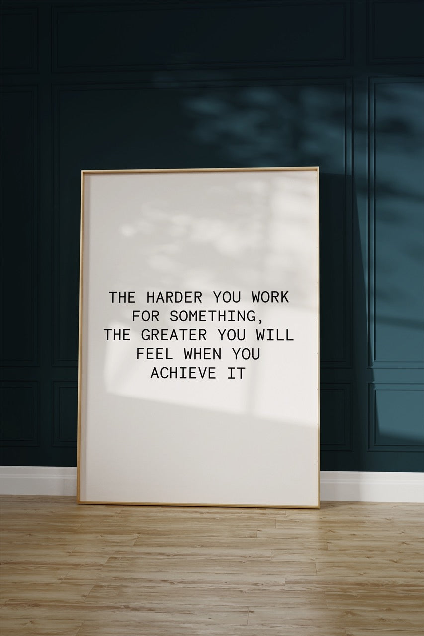 Yazı Sanatı Motivasyonel Çerçevesiz Poster