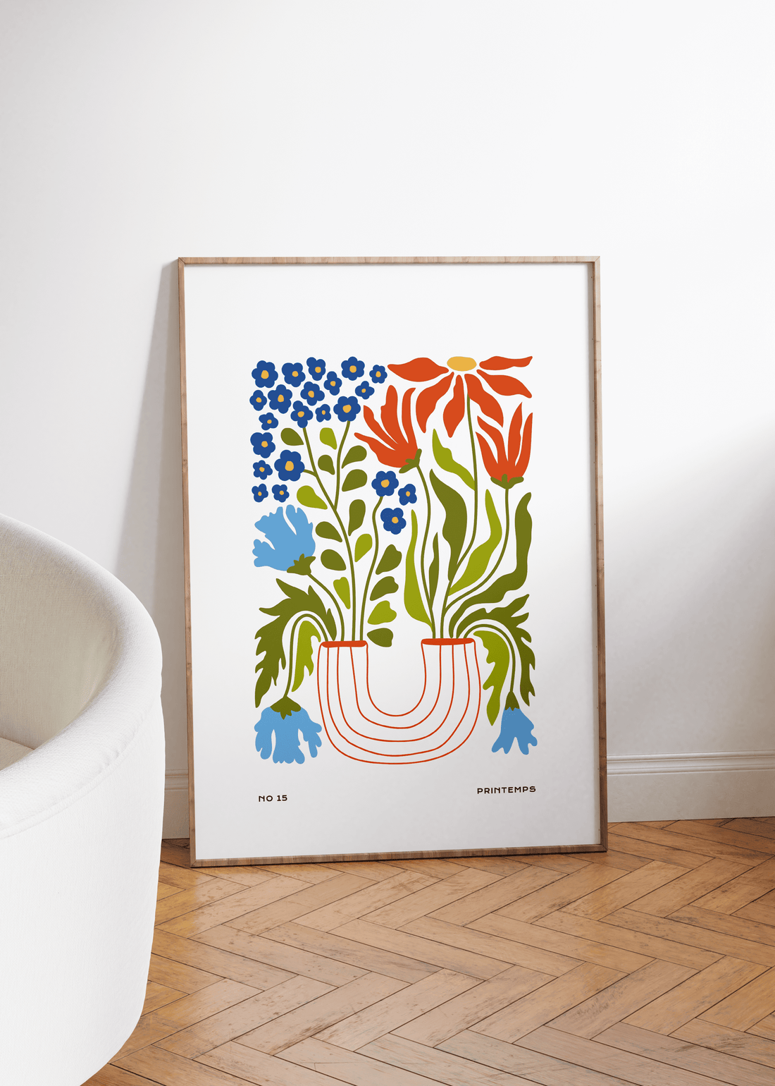 Flower Market Botanik Çerçevesiz Poster