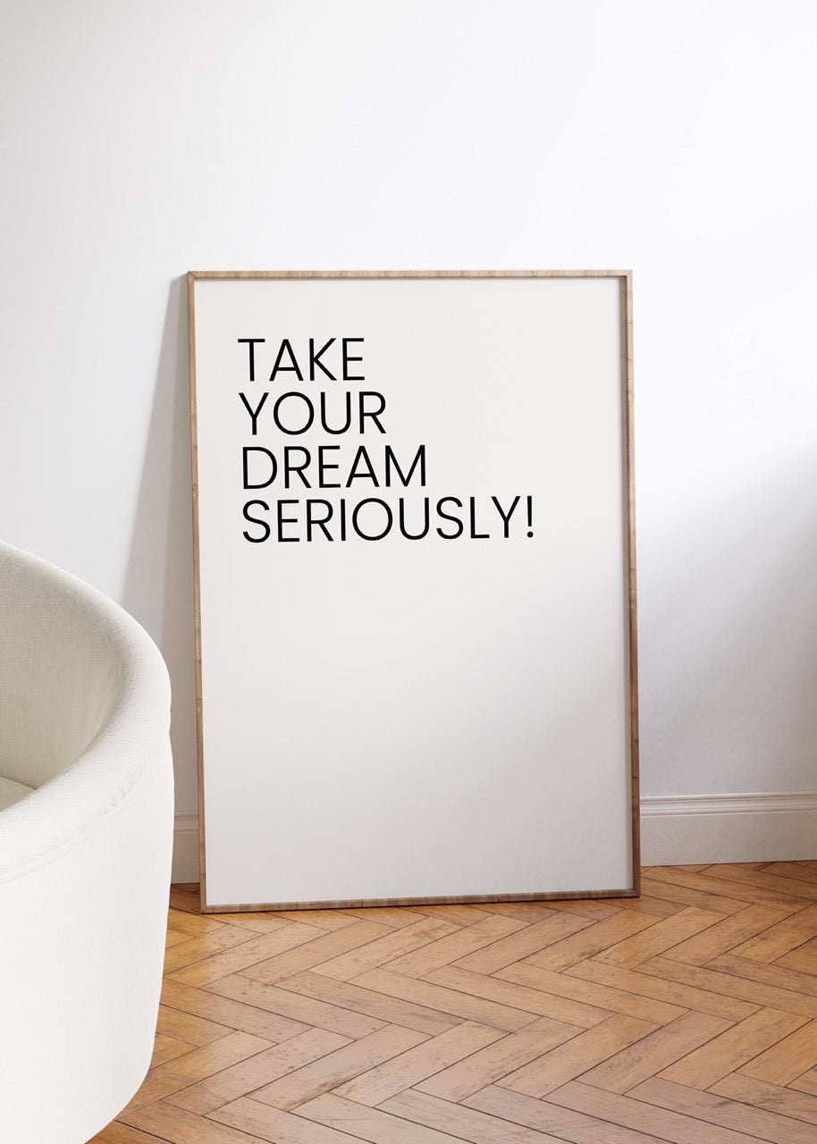 Yazı Sanatı Motivasyonel Çerçevesiz Poster