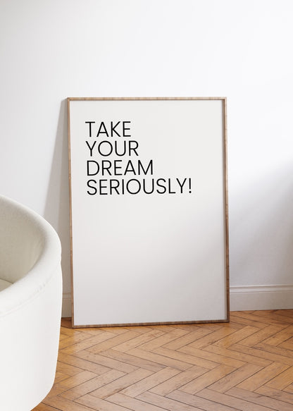 Yazı Sanatı Motivasyonel Çerçevesiz Poster