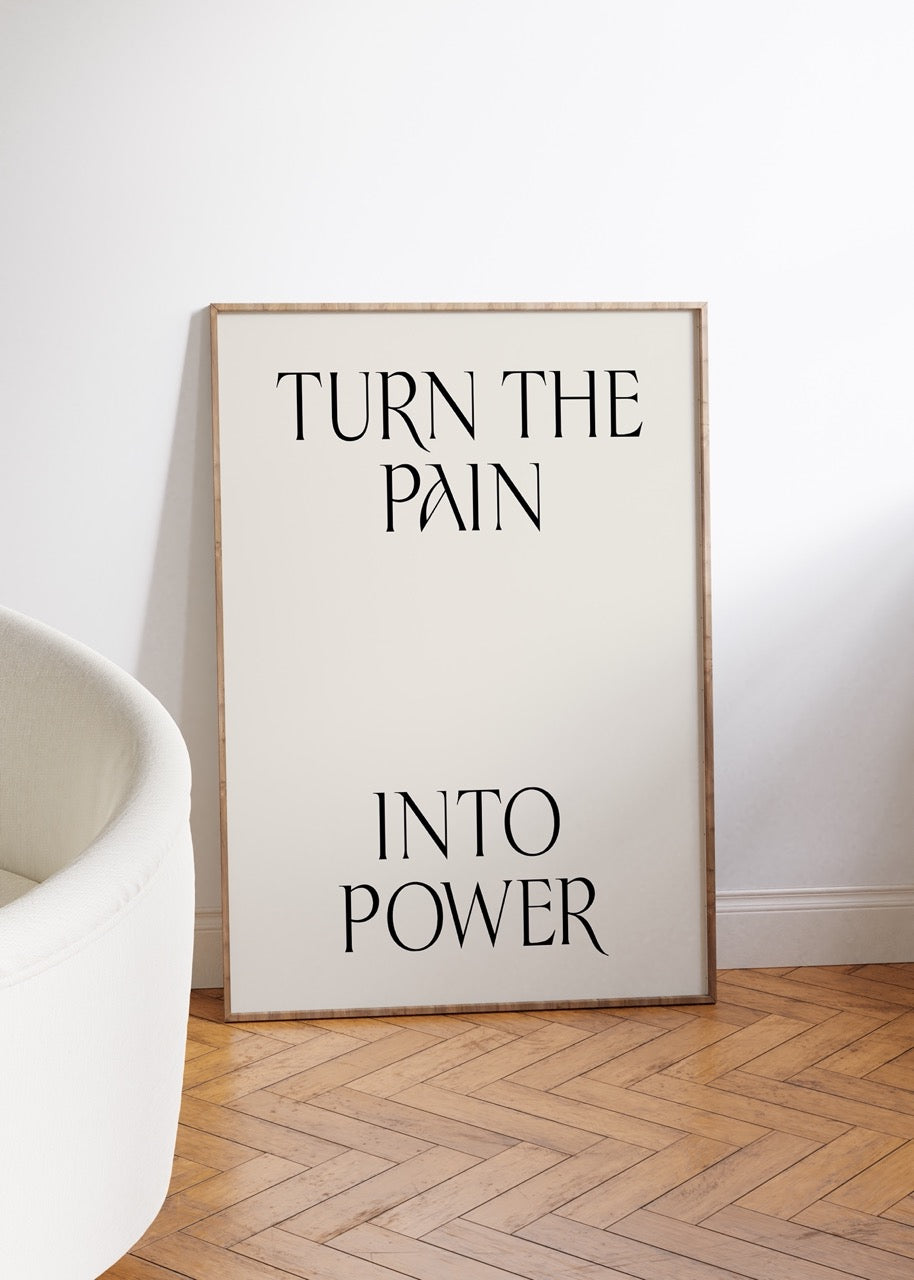 Yazı Sanatı Motivasyonel Çerçevesiz Poster