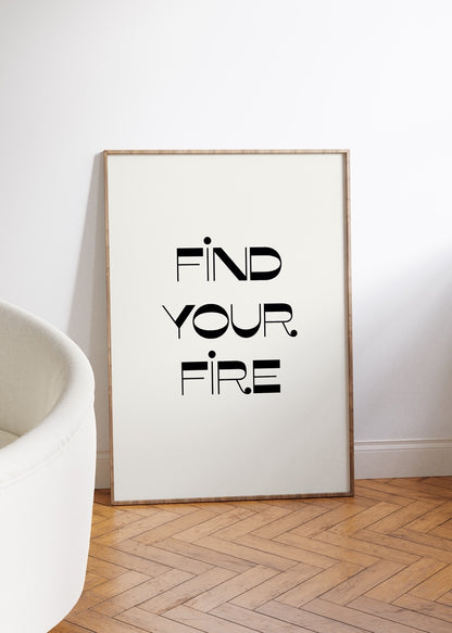 Yazı Sanatı Motivasyonel Çerçevesiz Poster