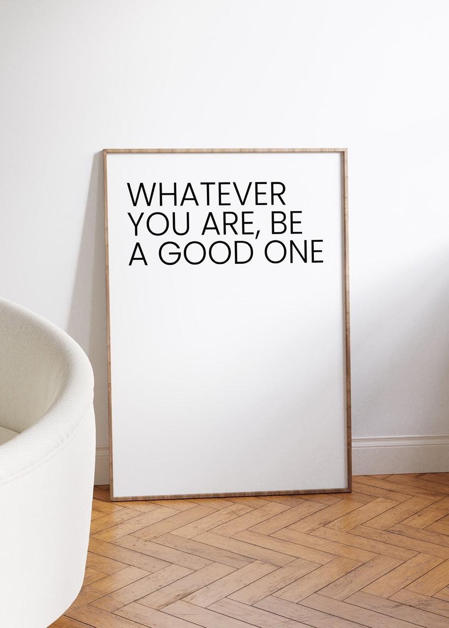 Yazı Sanatı Motivasyonel Çerçevesiz Poster