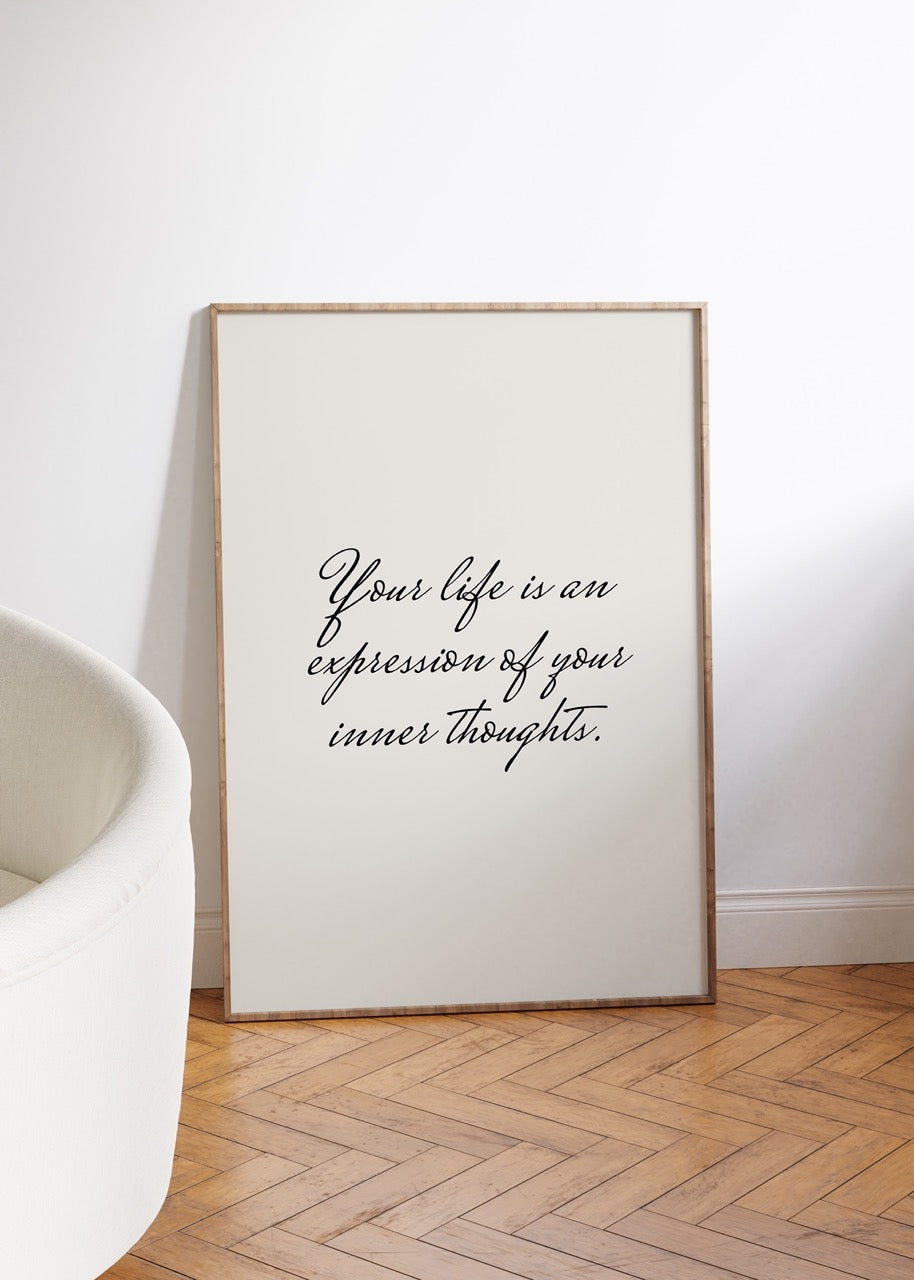 Yazı Sanatı Motivasyonel Çerçevesiz Poster