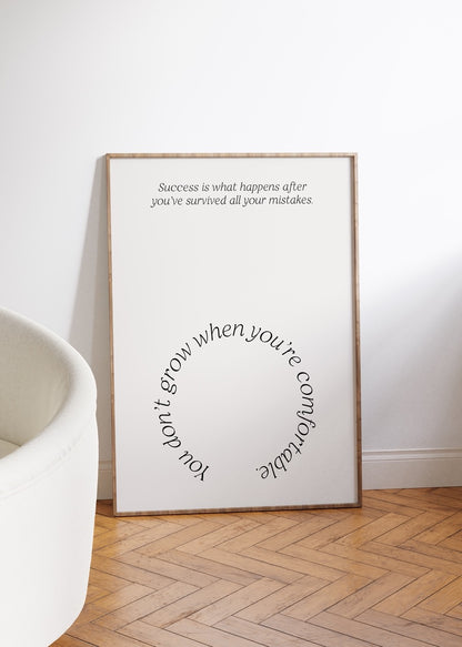 Yazı Sanatı Motivasyonel Çerçevesiz Poster