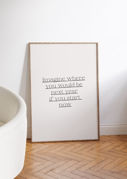 Yazı Sanatı Motivasyonel Çerçevesiz Poster
